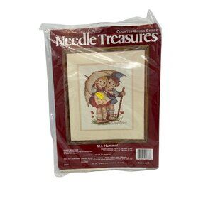 Needle Treasures Cross Stitch Kit Hummel "Sunny Weather" Girl Umbrella 7 X 7